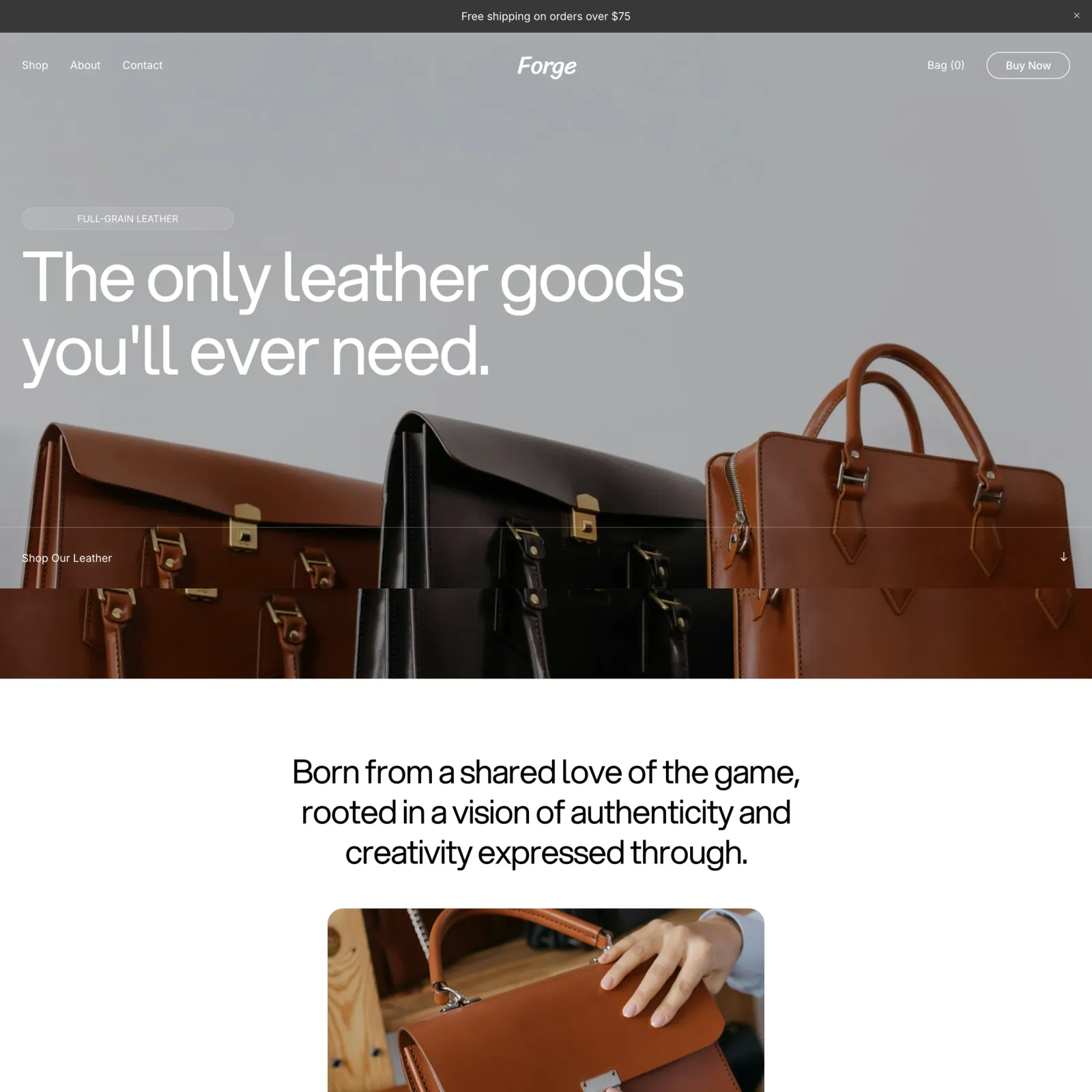 Forge – Ecommerce Website Template