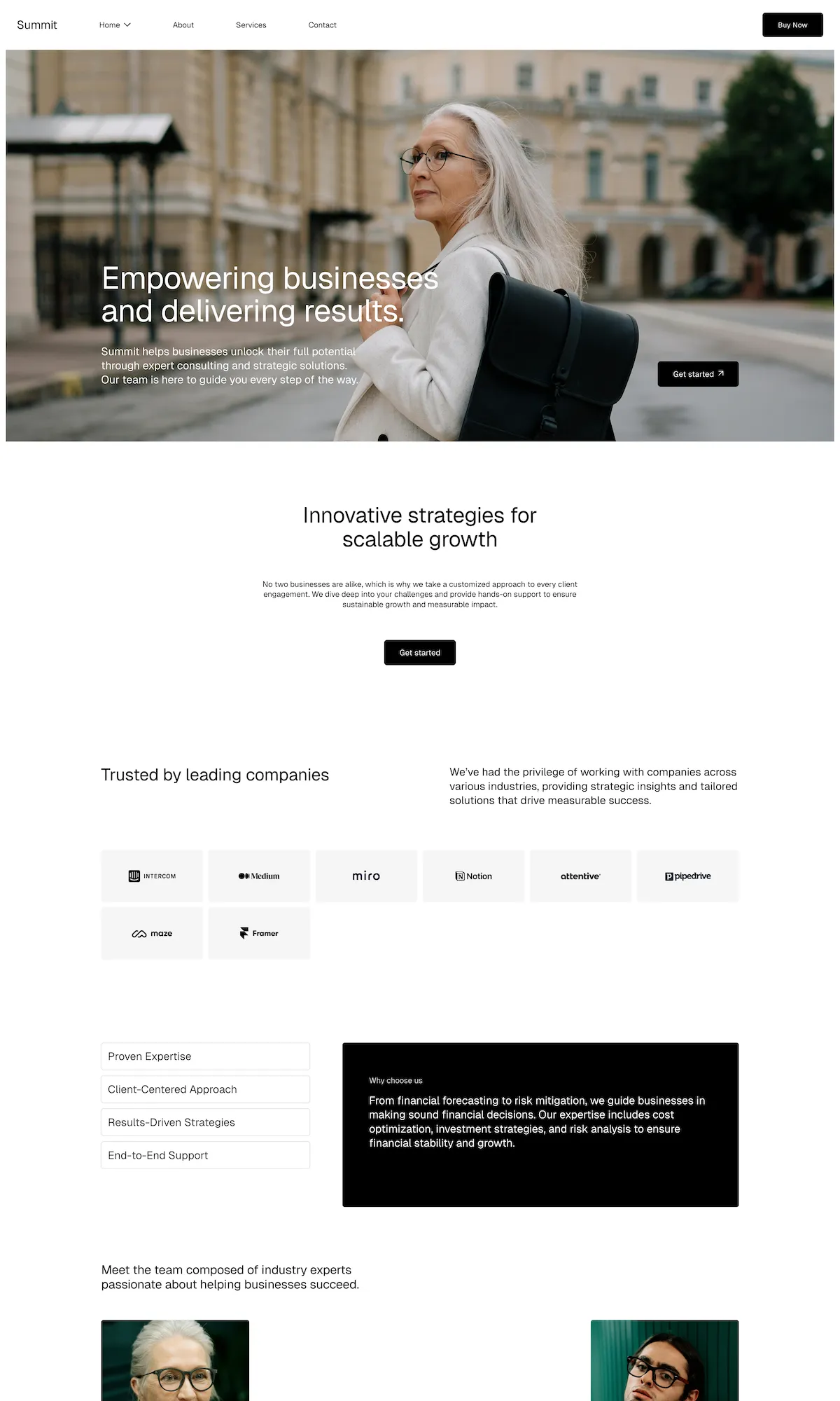 Summit — Squarespace website template